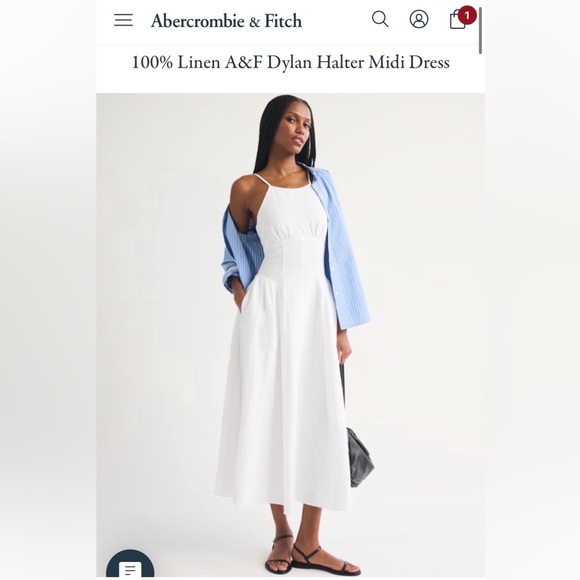 Abercrombie & Fitch Dresses & Skirts - Abercrombie & Fitch White Maxi Dress with Spaghetti Straps